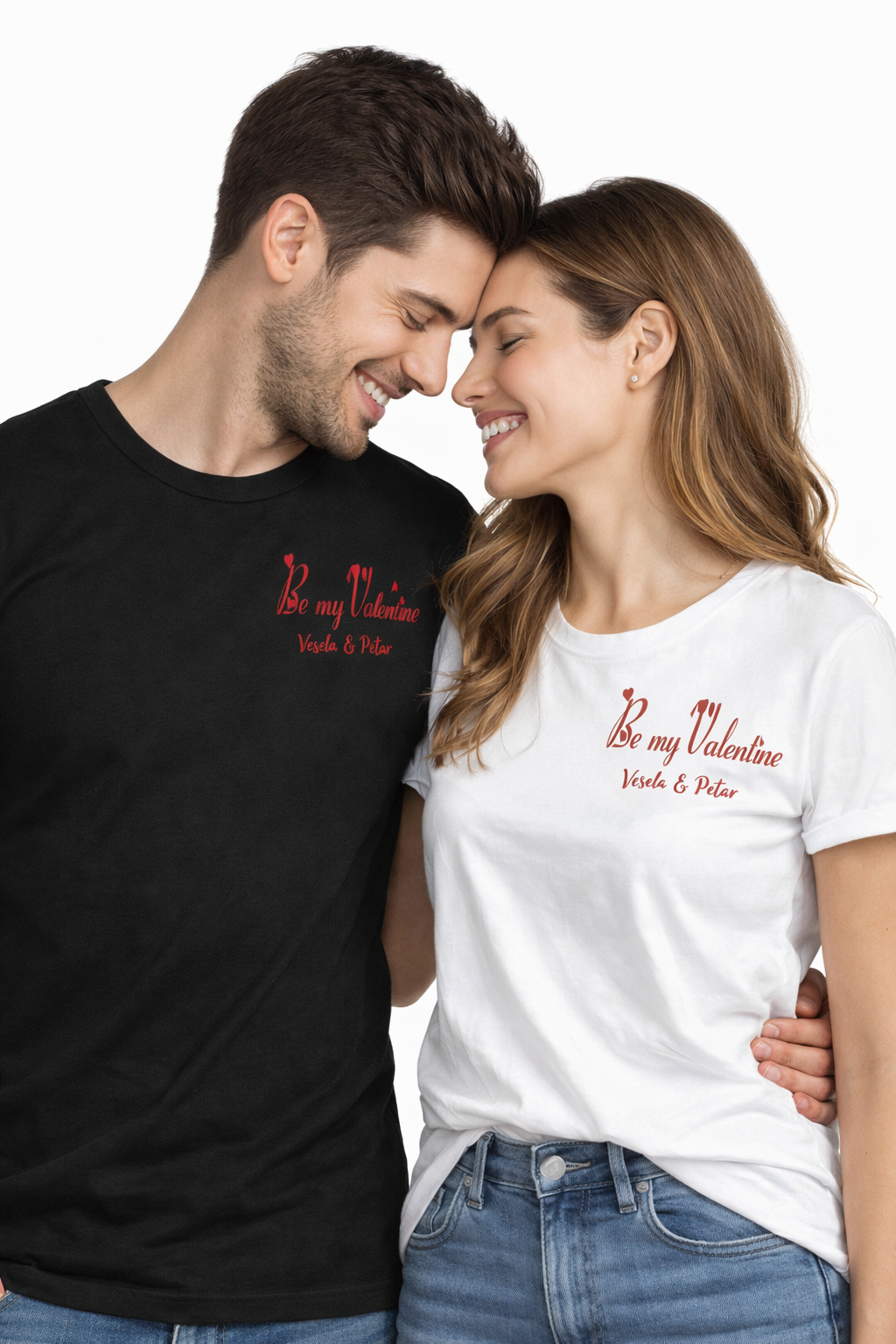 Дамска/Мъжка тениска с бродерия Valentine’s day 4
